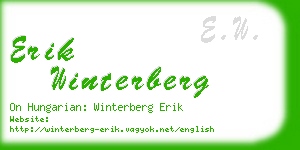 erik winterberg business card